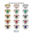 Bezel Black Diamond Bridal Set - Emerson No. 7